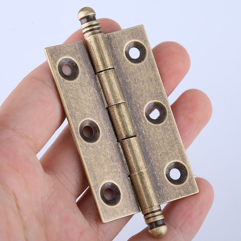 Furniture Hardware Antique - 4 buah engsel pintu kuningan antik