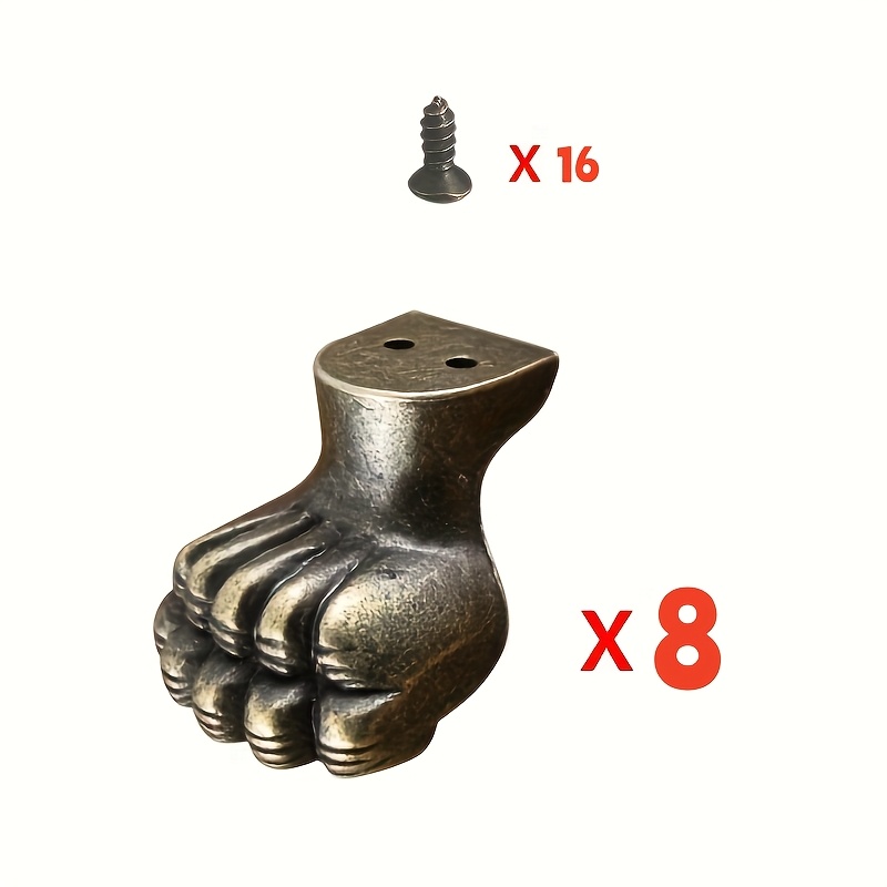 Furniture Hardware Antique - 8pcs Kaki Antik Kuningan untuk Perlengkapan