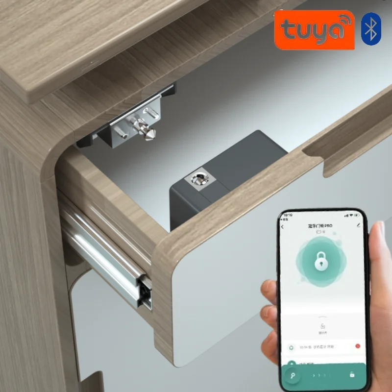 Furniture Hardware Brackets - Tuya Kunci Pintu Kabinet Pintar Tanpa