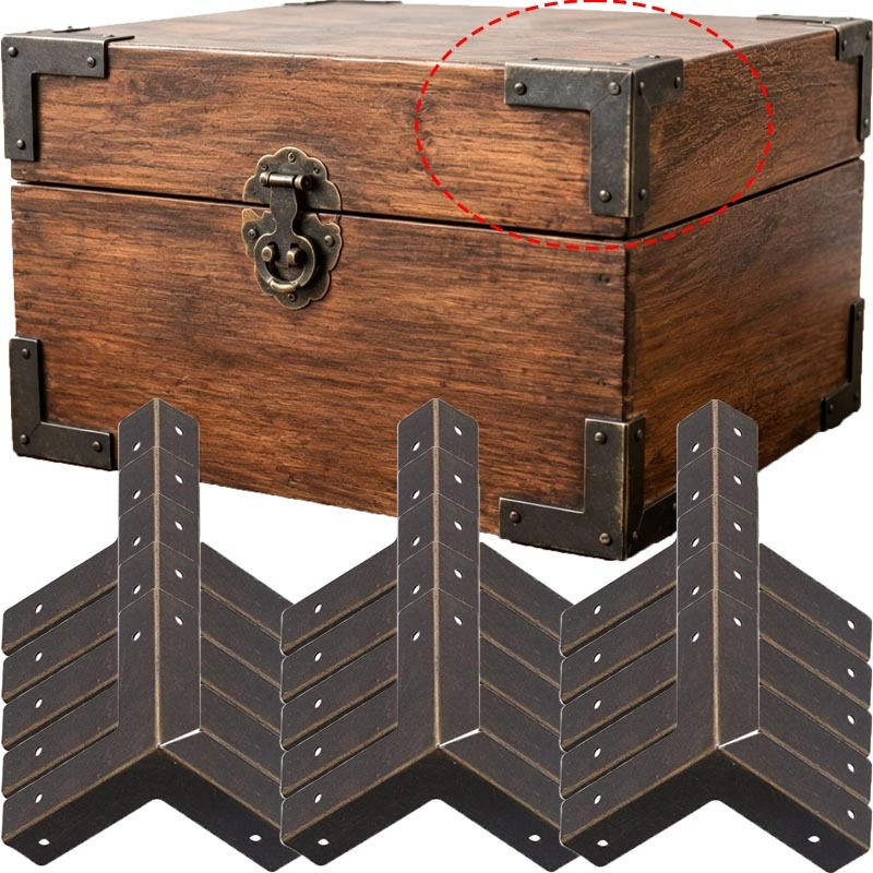 4/16set Pelindung Sudut Antik  - Furniture Hardware Antique ulasan dan harga