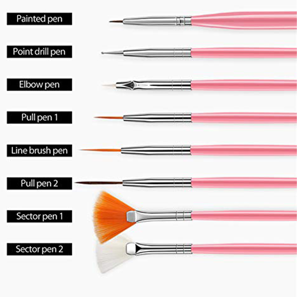 LINMANDA 15 Set Kuas Seni Kuku - Furniture Hardware Nails ulasan dan harga